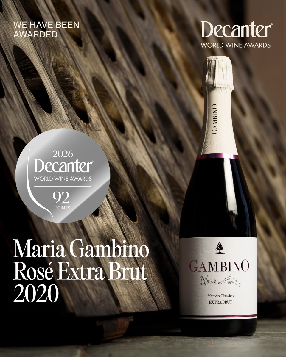 Maria Gambino Rosé Extra Brut 2020 con il riconoscimento Decanter World Wine Awards 2026, 92 punti